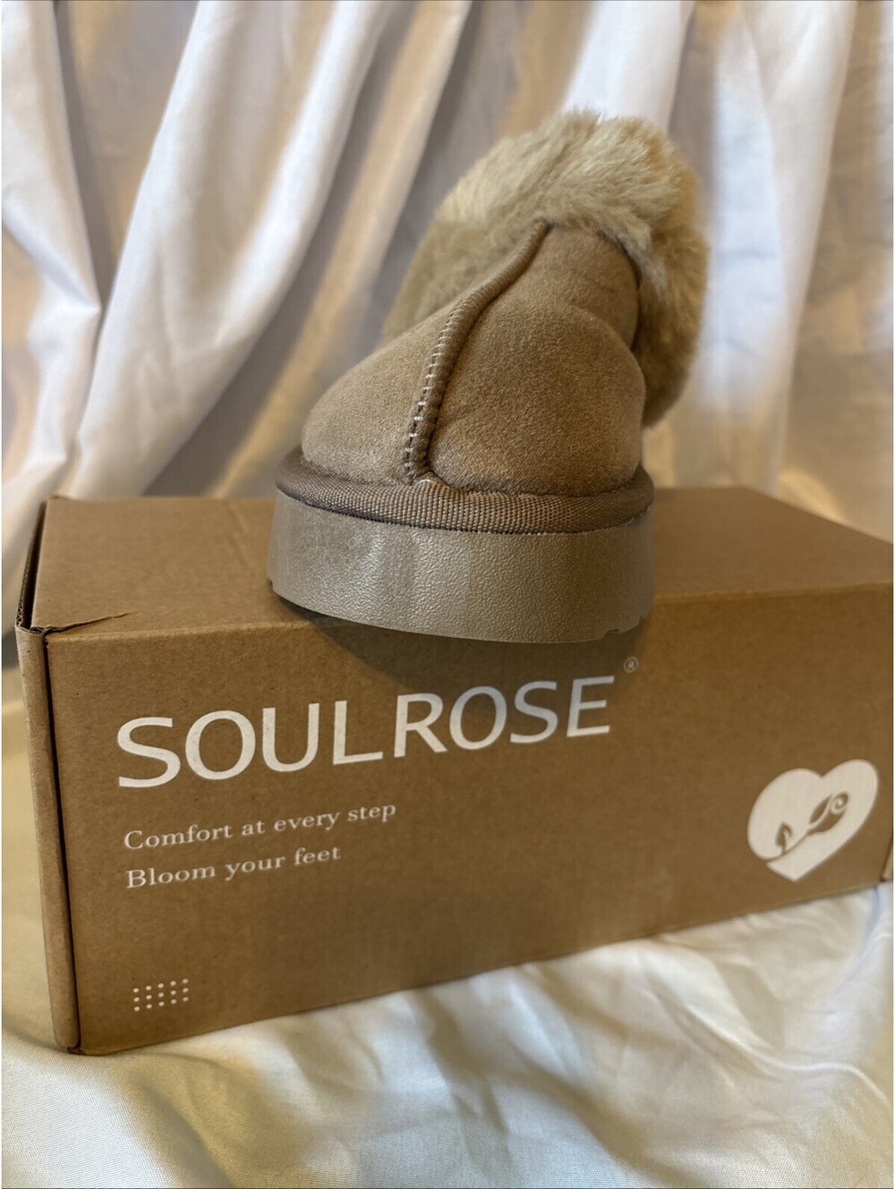 SoulRose, Faux Suede Platform Slippers - Picture 5 of 5